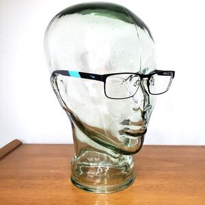 Nike 5574 018 Kids Eyeglasses Satin Black Hyper Jade Unisex Eye Wear Optical